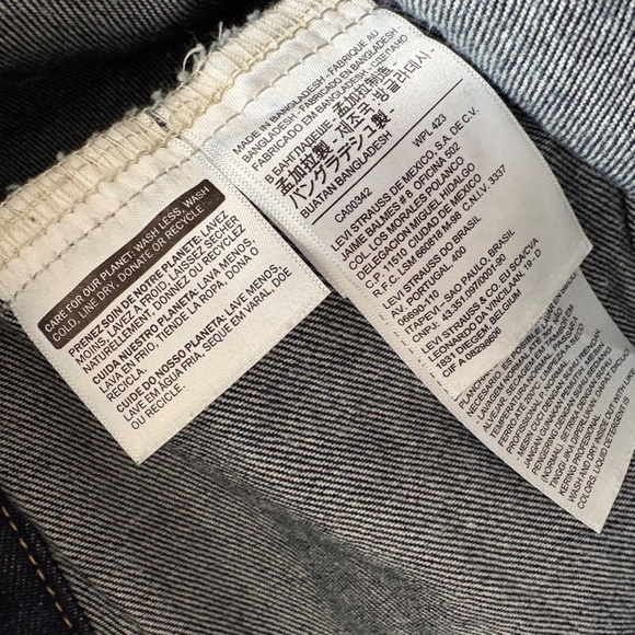 Mens Levis Denim Trucker Dark Wash  Jacket Size Small - Picture 6 of 10